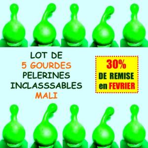 Lot de 5 Gourdes inclassables type PELERINE MALI