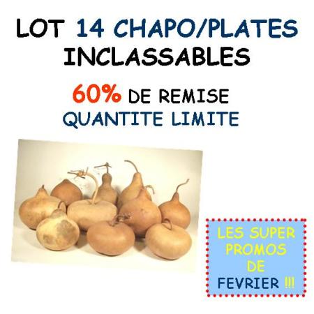 Lot de 14 Chapo/Plates inclassables