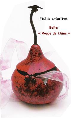 Fiche créative Boîte Rouge de Chine