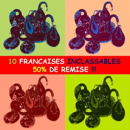 Lot de 10 Gourdes françaises inclassables