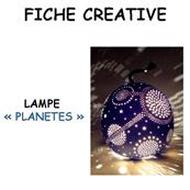 Fiche créative lampe "Planètes