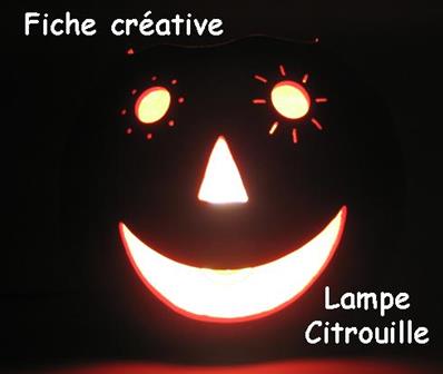 Fiche créative Lampe Citrouille