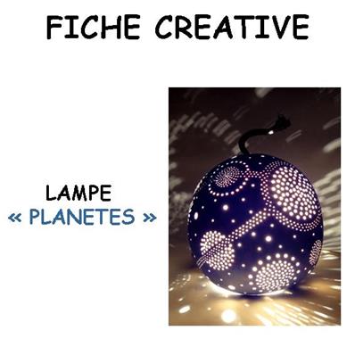 Fiche créative lampe "Planètes