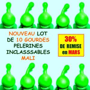 Lot de 10 Gourdes inclassables type PELERINE MALI